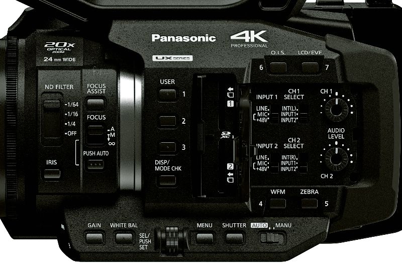 按下放大 Panasonic松下AG-UX180PX專業級4K手持型攝錄影機 產品照片